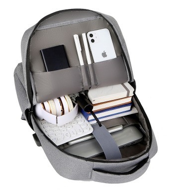 Προσαρμόσιμο Λογότυπο Αδιάβροχο Γεωμετρικό Μπλε Μαύρο Αντικλεπτικό RFID Σακίδιο Πλάτης για Επαγγελματικά Ταξίδια