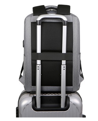 Προσαρμόσιμο Λογότυπο Αδιάβροχο Γεωμετρικό Μπλε Μαύρο Αντικλεπτικό RFID Σακίδιο Πλάτης για Επαγγελματικά Ταξίδια