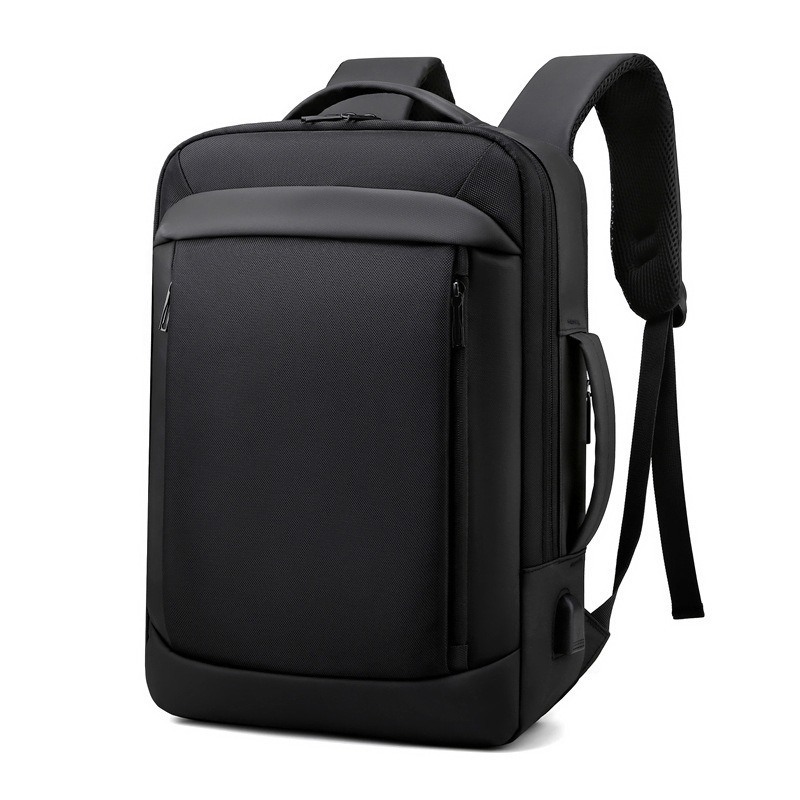 Zipper Hasp Fashionable Blue Black RFID Anti-Theft Waterproof Lightweight Laptop Backpack for Business Travel Charging