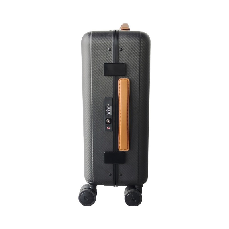 Customized Carry-On Suitcase with TSA Lock Spinner Wheels One-Piece Molded Carbon Fiber Luggage Luxury Hard Shell Luggage