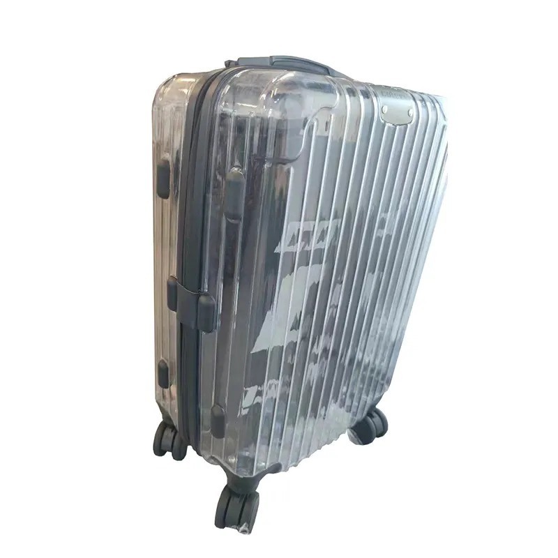 Separação seca e molhada PC de luxo transparente impermeável casca dura maleta de mão com fechadura TSA limpa maleta de viagem bagagem de cabine