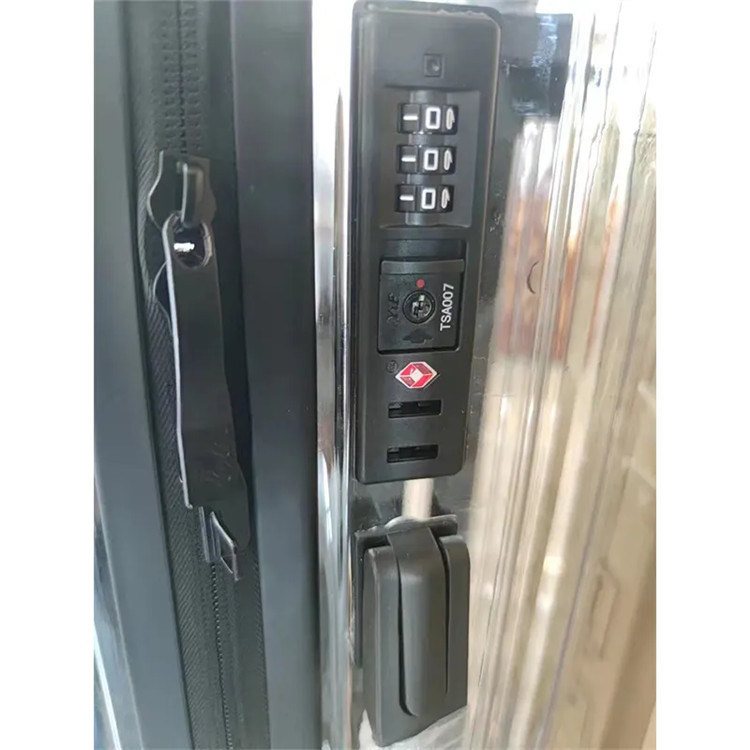 Separação seca e molhada PC de luxo transparente impermeável casca dura maleta de mão com fechadura TSA limpa maleta de viagem bagagem de cabine