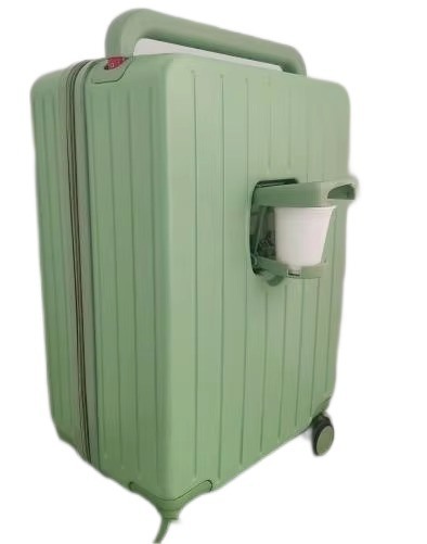 Lightweight Multifunctional Green Spinner Luggage with Eco-Friendly Soft Handle and Waterproof Luxury Carry-on Travel Bag