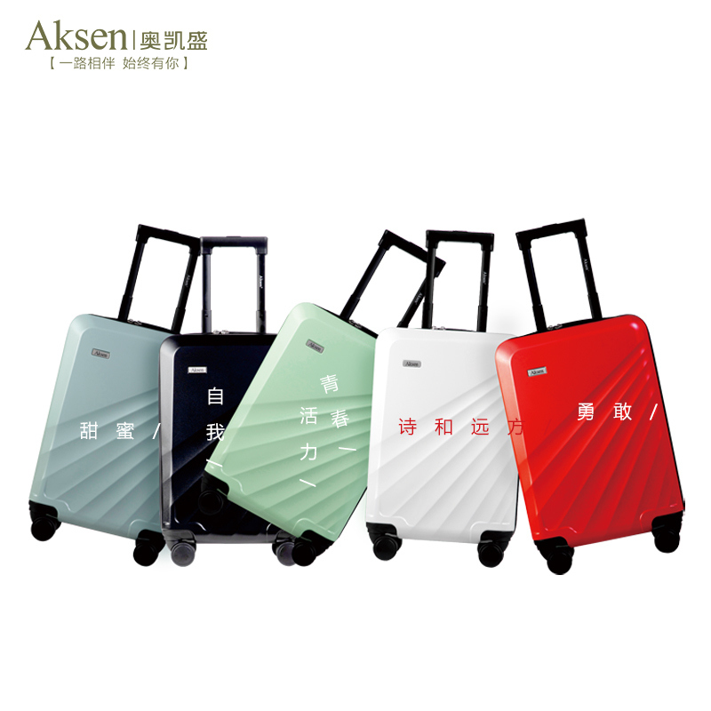 軽量指紋ロックと耐久性のある210Dポリエステル裏地付き、モダンでポータブルなPCラゲッジスーツケース、機内持ち込み用