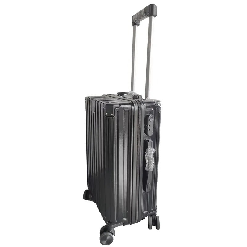 Fashionable Multi-Functional Lightweight PC Carry-On Luggage with Cup Holder and Hanger TSA Lock Aluminum Alloy Trolley