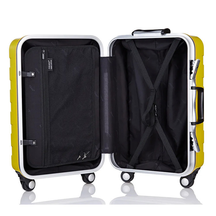 20 26 Inch Aluminum Hard Case Suitcase Travel Bags Zipperless Luggage Sets 2 Piece Durable PC for Outdoors Luxury Style