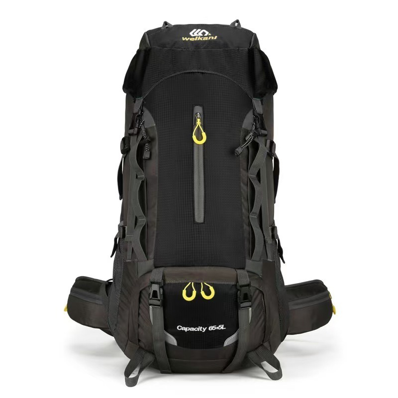Mochila de viagem para acampar ao ar livre com revestimento de poliéster de zíper macio e grande capacidade Capacidade 30-40L