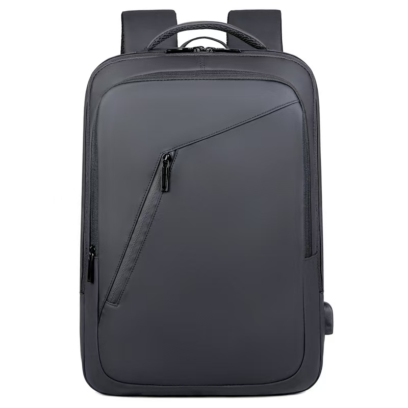 Waterproof Men's Laptop Backpack Large Capacity Business Bag with Multi-Compartment Zipper Hasp Closure Type