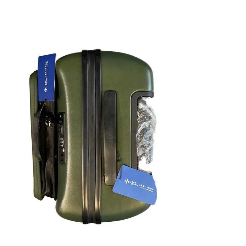 Easy Travel Front Open Luggage Suitcase with PU and Laptop Pocket Drawbars Included Black Color