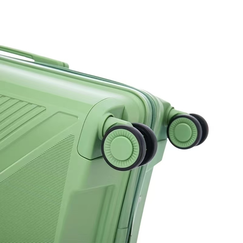 Green PP Modern Style Luggage Sets Durable Hard Shell Suitcase Waterproof Travel Cabin Luggage