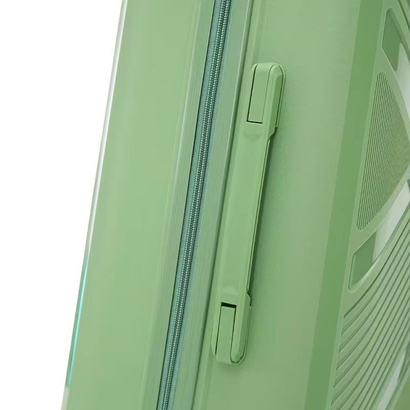 Green PP Modern Style Luggage Sets Durable Hard Shell Suitcase Waterproof Travel Cabin Luggage