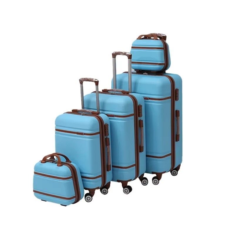 Experience Convenience with Spinner Caster Vintage Hard Shell Carry-On Suitcase Luggage Set PC Boarding Cabin Trolley