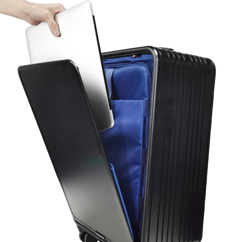 Unisex Luxury Travel Luggage Sets PC Carry-on Spinner Suitcases with TSA Lock Front Open end Holiday Travel Solution