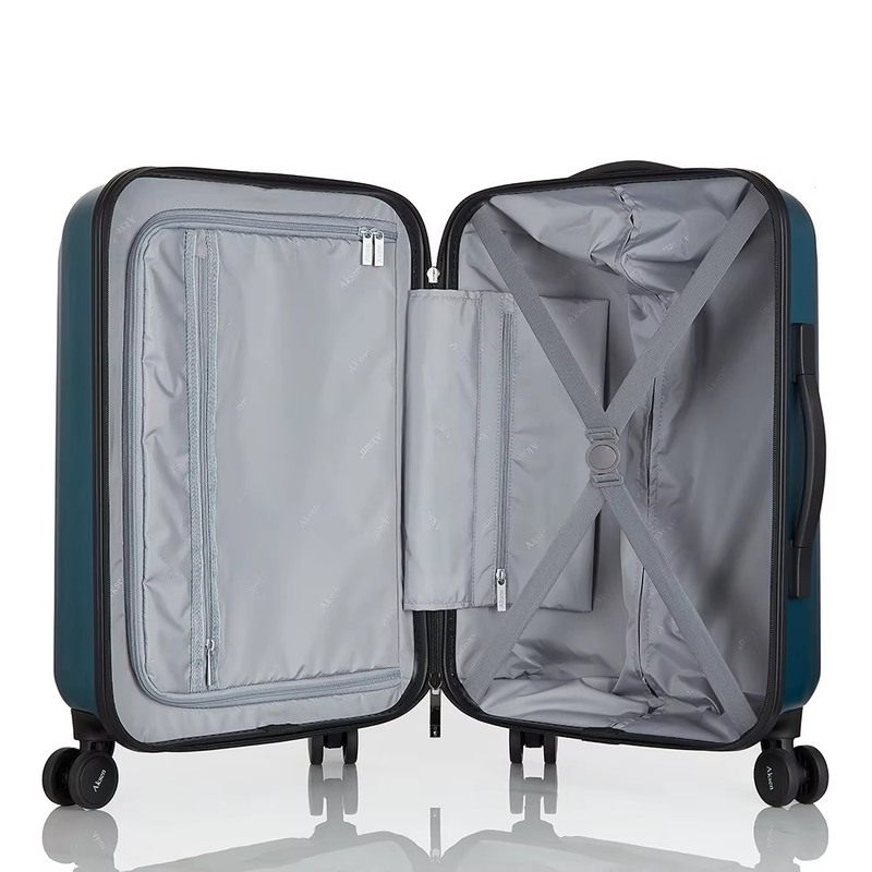 Simple Style Custom Designer Hardside Travel Lightweight Suitcases Single Pull Rod Zipper Checked Carry on Trolley Case PC Luggage