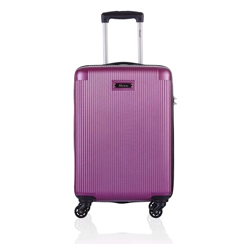 Purple Unisex ABS Luggage Set Customized Logo Accepted Excellent PC Carry-on Suitcases Simple Fashionable Classic Design