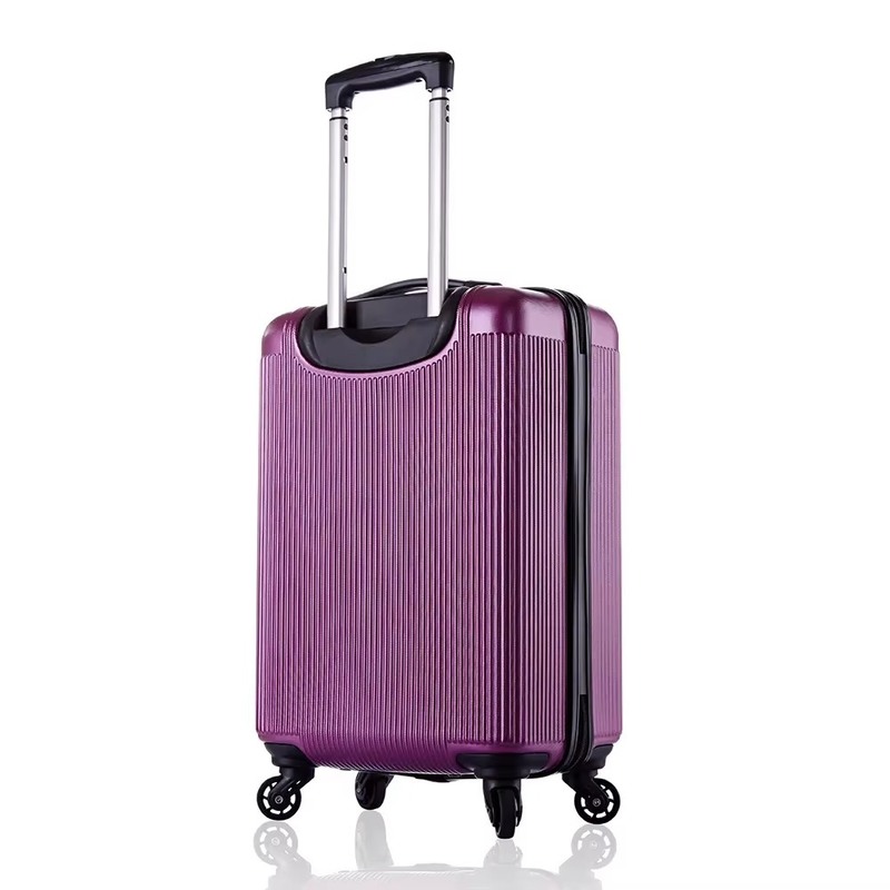 Purple Unisex ABS Luggage Set Customized Logo Accepted Excellent PC Carry-on Suitcases Simple Fashionable Classic Design