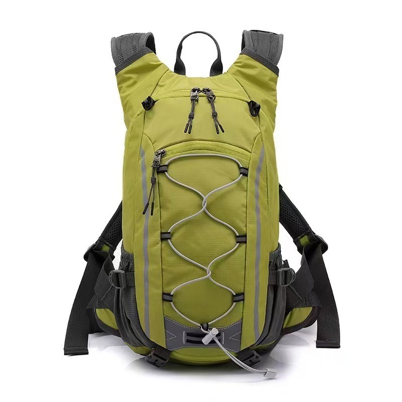 Soft Geometric Letter Backpack Hydration Vest Large Capacity Zipper Hasp Closure Interior Slot Pocket for Trail Running