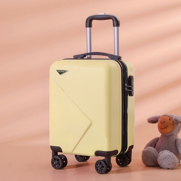 Airline Boarding 14-Inch Fabric Carry-On Luggage with Removable Wheel and Polyester Lining