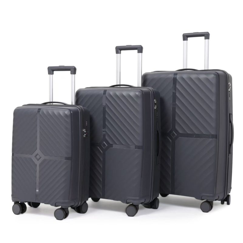School Large Capacity 8-Wheel Spinner Trolley Cases Durable Versatile PP Eco-Friendly Light Travel Luggage Sets TSA Modern Stylish