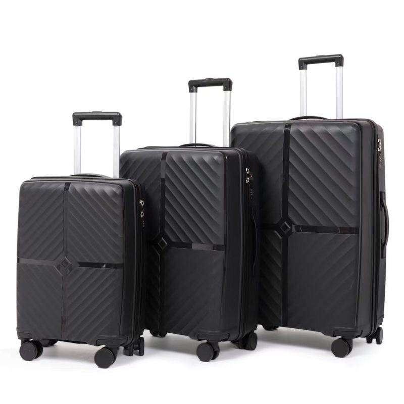 School Large Capacity 8-Wheel Spinner Trolley Cases Durable Versatile PP Eco-Friendly Light Travel Luggage Sets TSA Modern Stylish