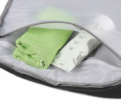 Unisex Fashionable Black Anti-Theft Waterproof Lightweight Laptop Backpack with RFID GPS USB Solar Panel and Materials