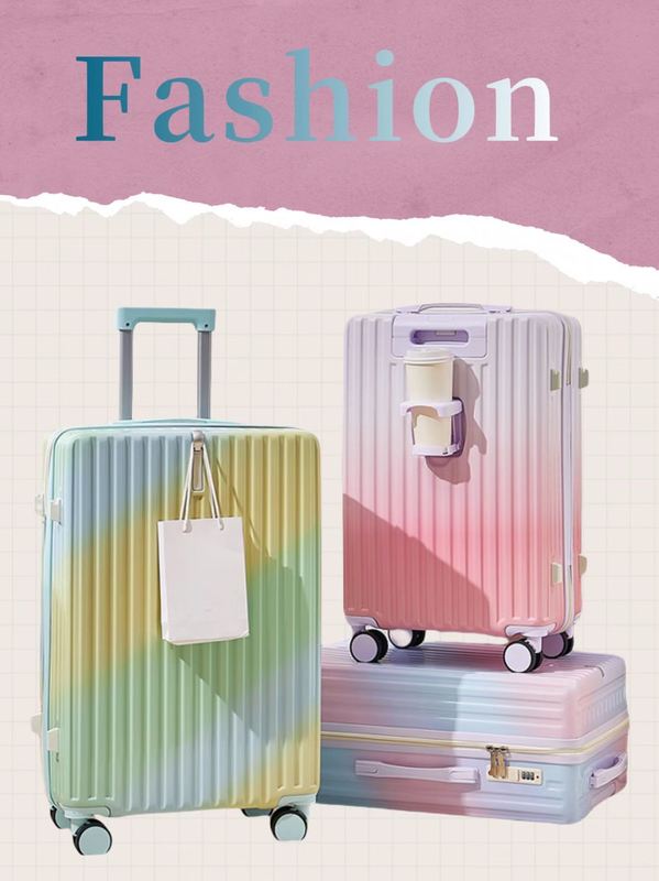 Mala de Viagem Leve para Estudantes, Fecho com Zíper, Estilo Executivo, Elegante, Leve, Multifuncional, Giratória para Mulheres