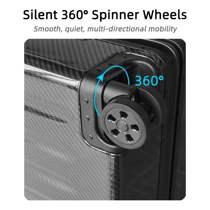 Upgrade Your Travel Experience with Unisex Carbon Fiber Shell Luggage featuring Spinner Caster and TSA Lock