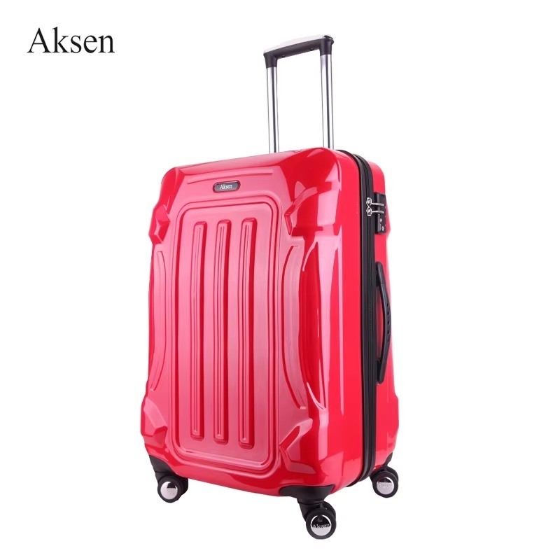 Unisex TSA Lock Luxury Urban Hard Carry-On Trolley Luggage Black Infant Plastic Suitcases with Scratch-Resistant Surface