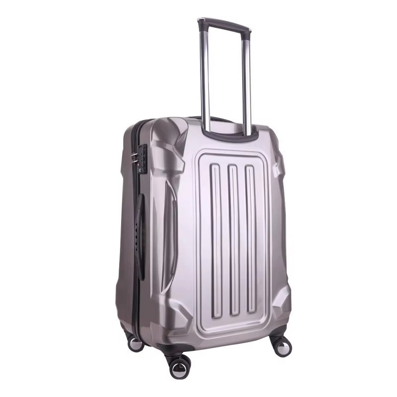 Unisex TSA Lock Luxury Urban Hard Carry-On Trolley Luggage Black Infant Plastic Suitcases with Scratch-Resistant Surface