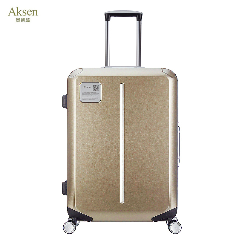 Mala de Negócios de Alumínio de 20 polegadas com Fechamento por Zíper, Luxuosa, com Rodas Giratórias, PC Leve e Resistente a Arranhões, Estilo Moderno, Bagagem de Mão