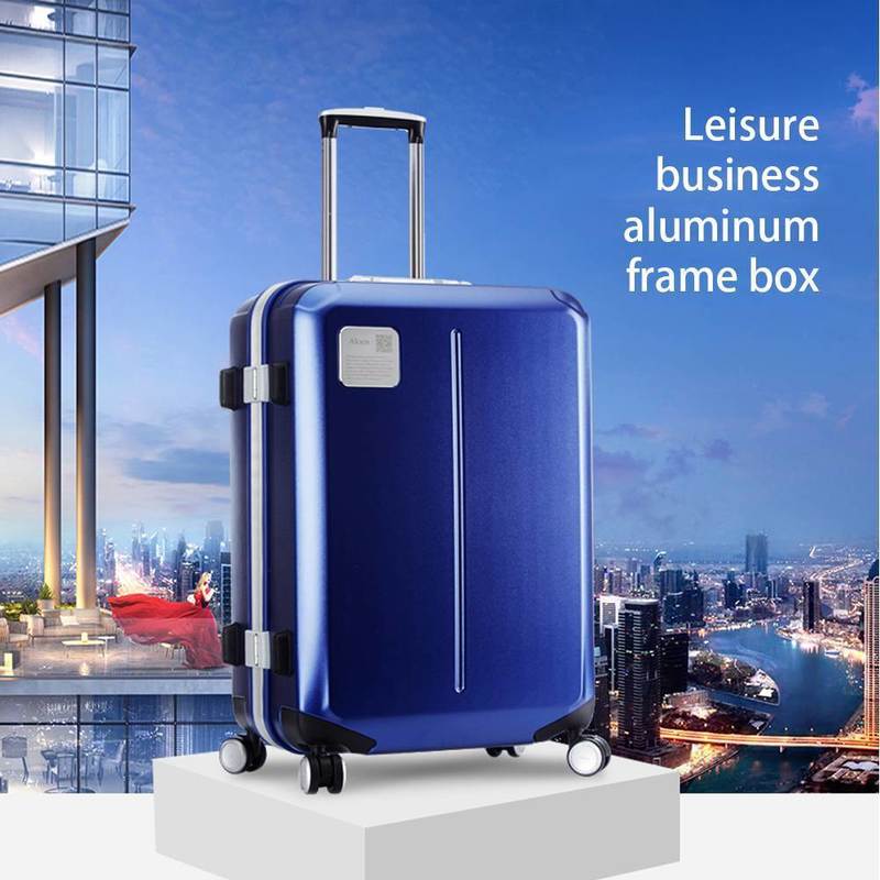 Mala de Negócios de Alumínio de 20 polegadas com Fechamento por Zíper, Luxuosa, com Rodas Giratórias, PC Leve e Resistente a Arranhões, Estilo Moderno, Bagagem de Mão