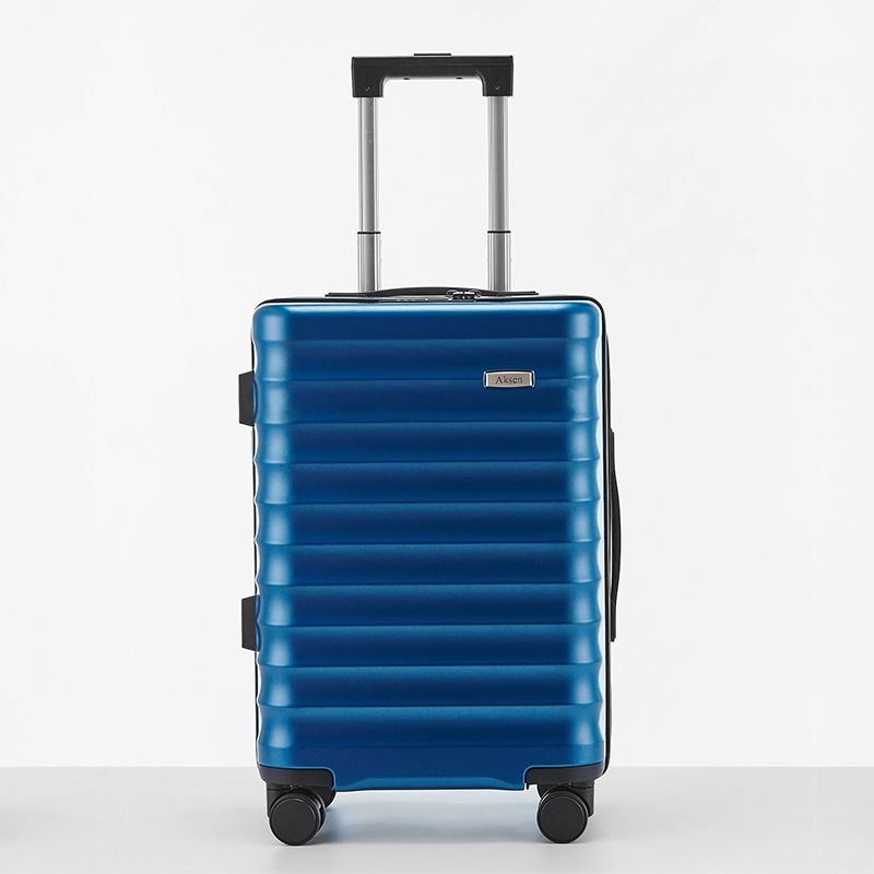 Drawbars Included and Durable Deep Green Textured Unisex Business Luggage Trolley Set Waterproof TSA Lock Carry-On Size