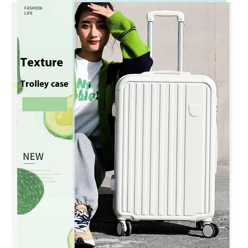 Durable Students' 20-Inch Durable Luggage Case with Mute Universal Wheel and Combination Lock Aluminum Fresh Small Suitcase Set