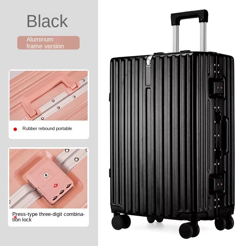 Universal Wheel Boarding Box for Travel Trendy Unisex Aoxin Paul Luggage Suitcase 20 24 26-Inch PC Trolley Aluminum Trolley