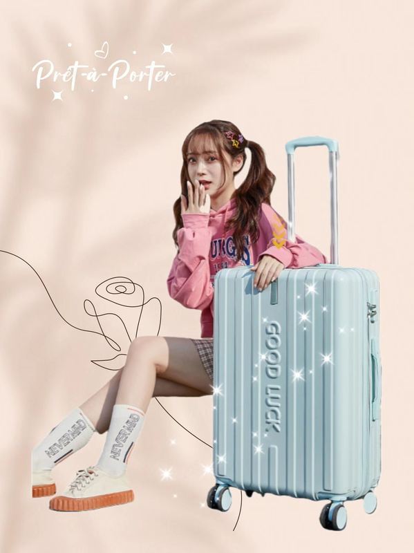 Mute Password Suitcase Green Large-capacity Luggage Set for Women Students Soft Handle Durable Thick Material Universal Spinner Wheels