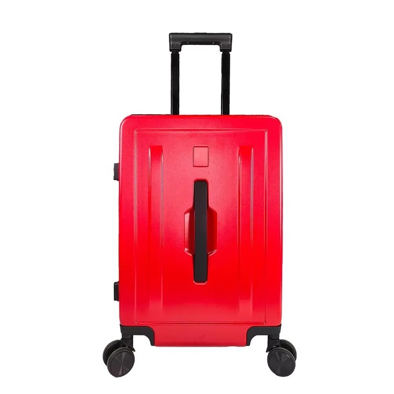 Modern Business Style Suitcases with 4 Spinner Wheels in Sturdy Luxury Luggage Set for Durable Travel in Red and Black