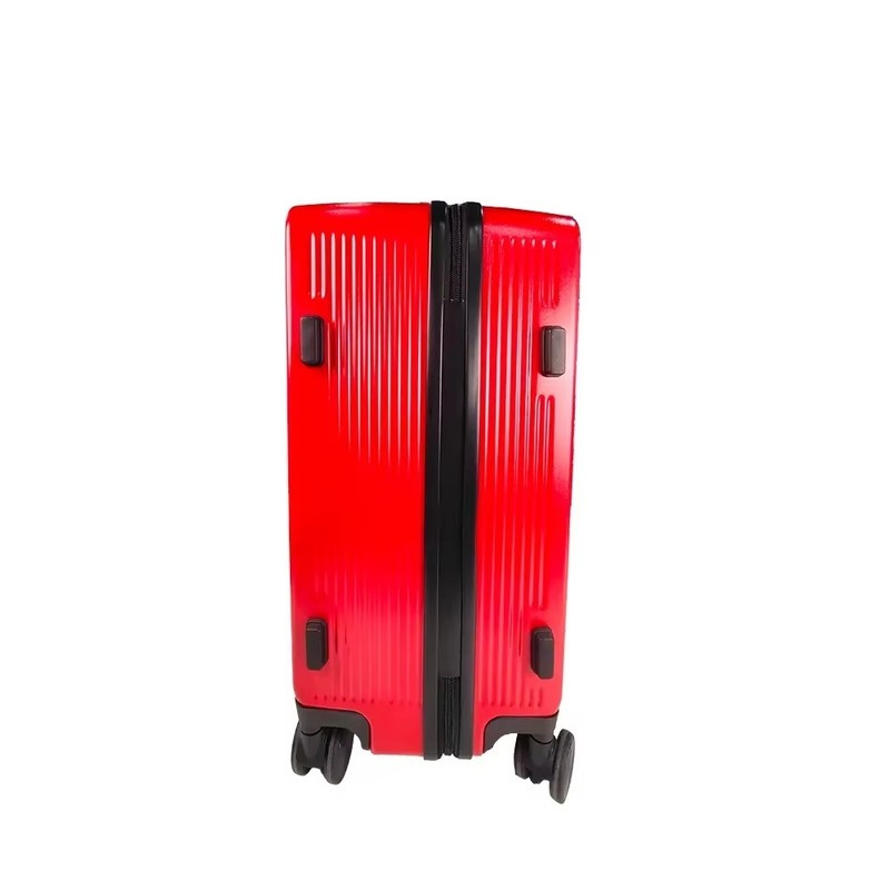 Modern Business Style Suitcases with 4 Spinner Wheels in Sturdy Luxury Luggage Set for Durable Travel in Red and Black