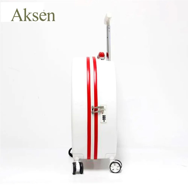 Cute Round Spinner Wheels Student Travel Luggage Unisex Combination Lock Suitcase for Trips