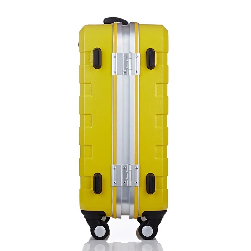 Yellow Striped Suitcase Large Capacity Carry-on Suitcase with 360° Spinner Wheels Password Lock The Perfect Travel Companion