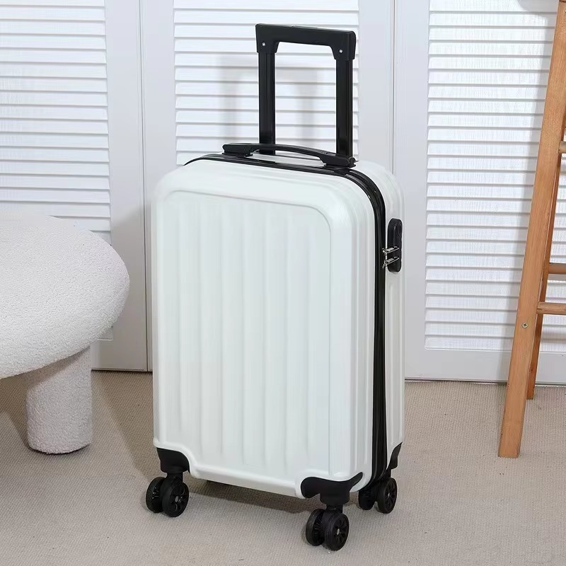 360° Spinner Wheels and Solid/Striped Design 20-Inch Luggage for Business Travel Minimalist Carry-On