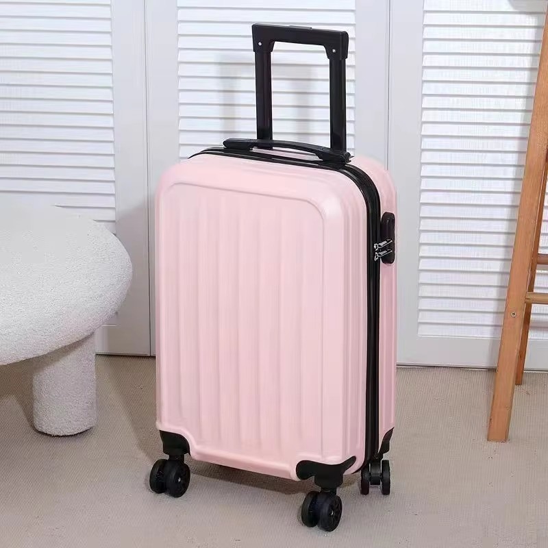 360° Spinner Wheels and Solid/Striped Design 20-Inch Luggage for Business Travel Minimalist Carry-On