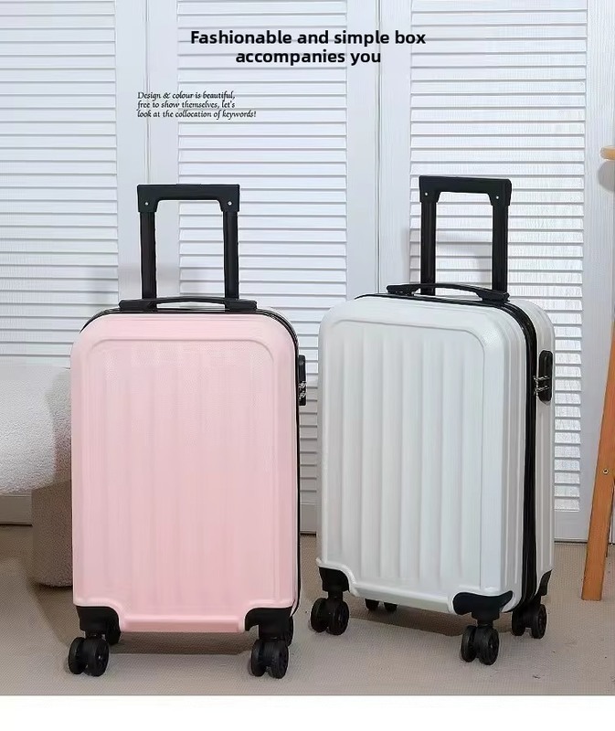 360° Spinner Wheels and Solid/Striped Design 20-Inch Luggage for Business Travel Minimalist Carry-On