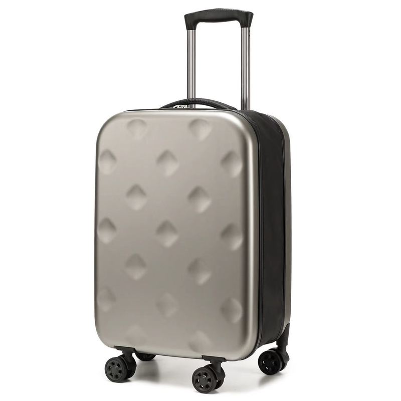 ABS PC Material Folding PC Luggage Collapsible Suitcase Round Pit Design Carry on Boarding