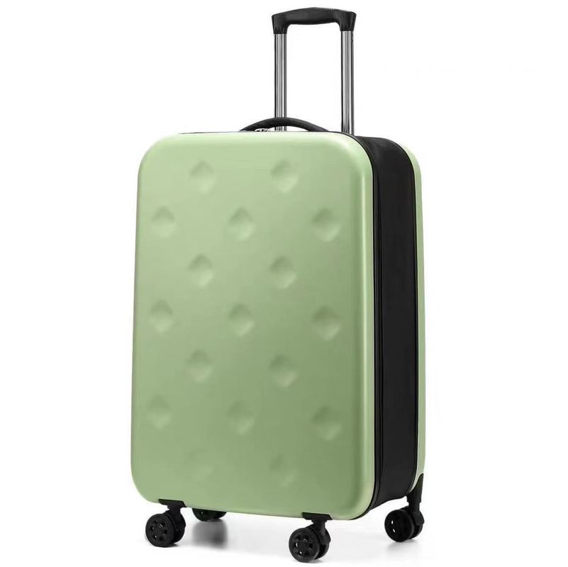 ABS PC Material Folding PC Luggage Collapsible Suitcase Round Pit Design Carry on Boarding