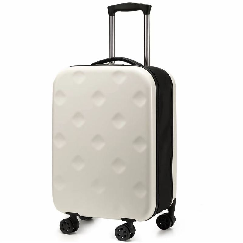 ABS PC Material Folding PC Luggage Collapsible Suitcase Round Pit Design Carry on Boarding