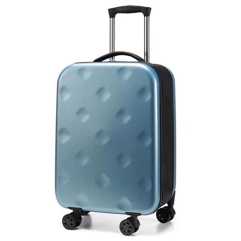 ABS PC Material Folding PC Luggage Collapsible Suitcase Round Pit Design Carry on Boarding