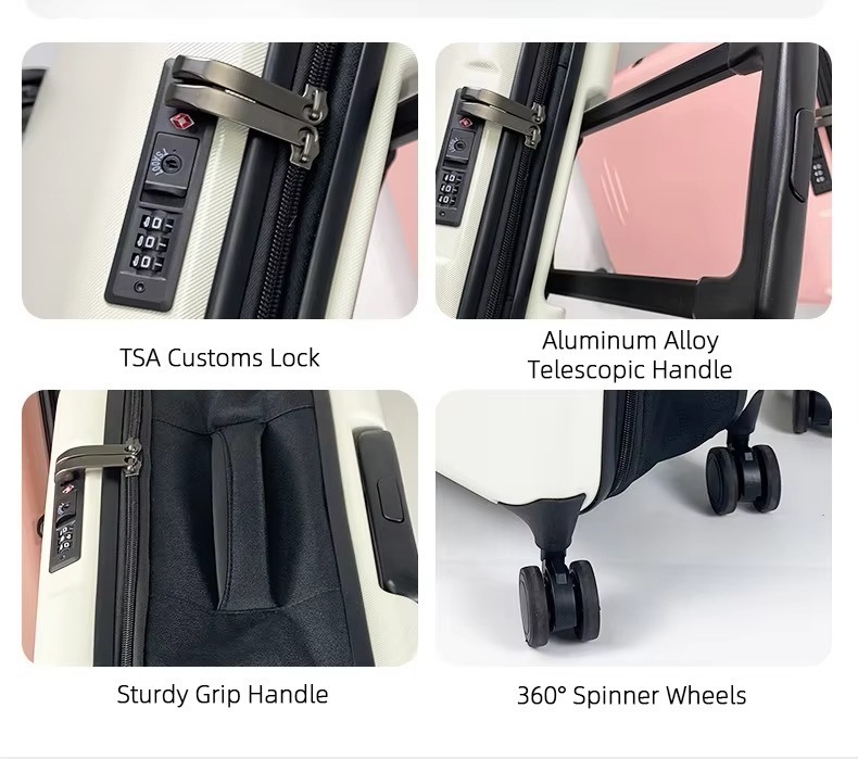 Portable Foldable Carry-On Collapsible Expandable Boarding Case with Lock and Business Travel