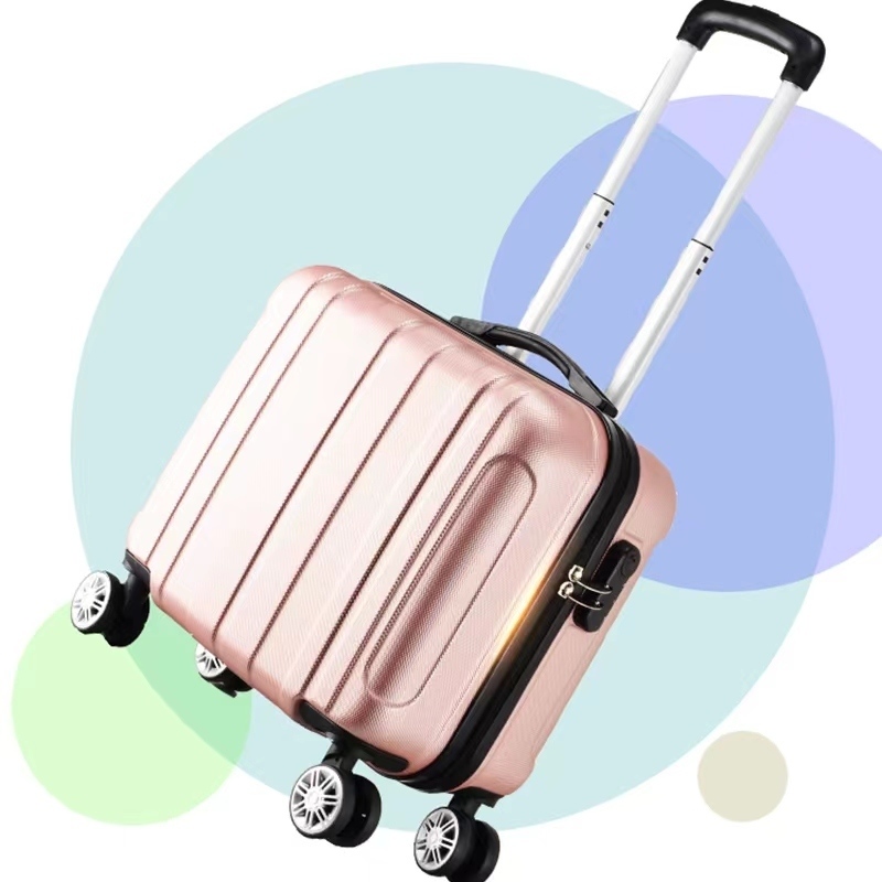 Unisex Fashionable Travel Suitcase with Smooth 360° Spinner Wheels and Lock Lightweight Chic Mini Student Carry-On Luggage