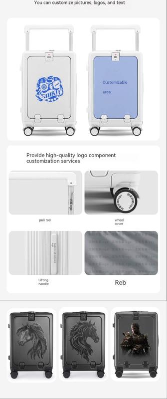 Expandable Wide Handle Suitcase for Unisex Stress-free Business Travel Spinner Wheels TSA Lock