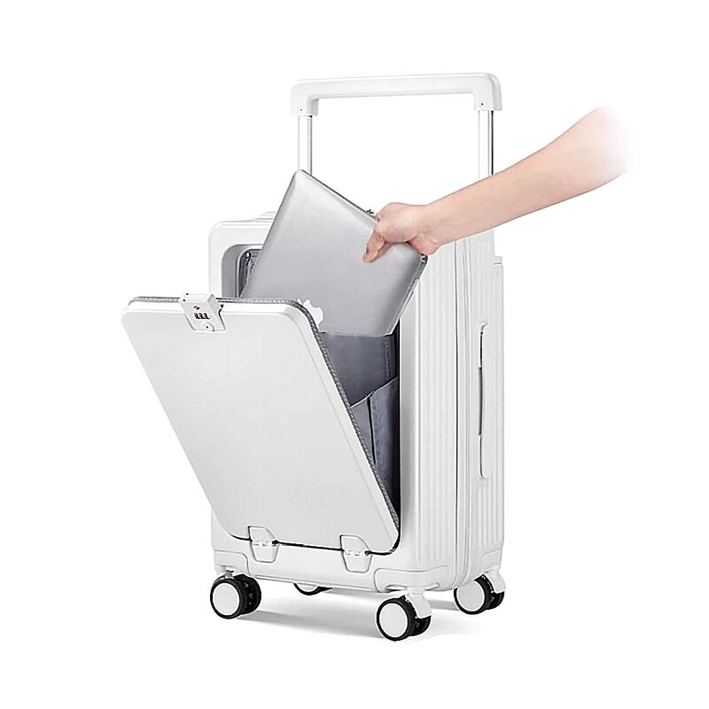 Expandable Wide Handle Suitcase for Unisex Stress-free Business Travel Spinner Wheels TSA Lock